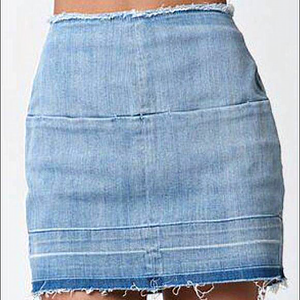 Bullhead denim co let‎ down hem mini skirt, size 25